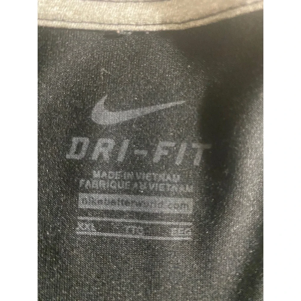Nike Dri-FIT T-Shirt Mens XXL Black Good Short Sleeve Athletic Swoosh Logo